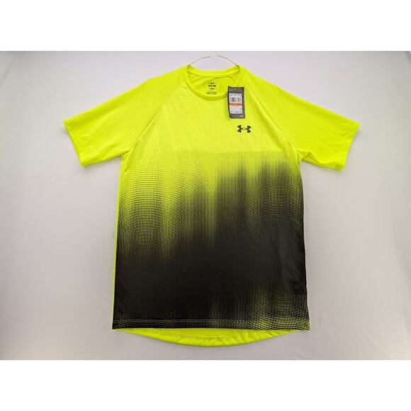 NWT Under Armour UA Tech Fade Short Sleeve in High Vis Yellow size Small - Picture 2 of 6